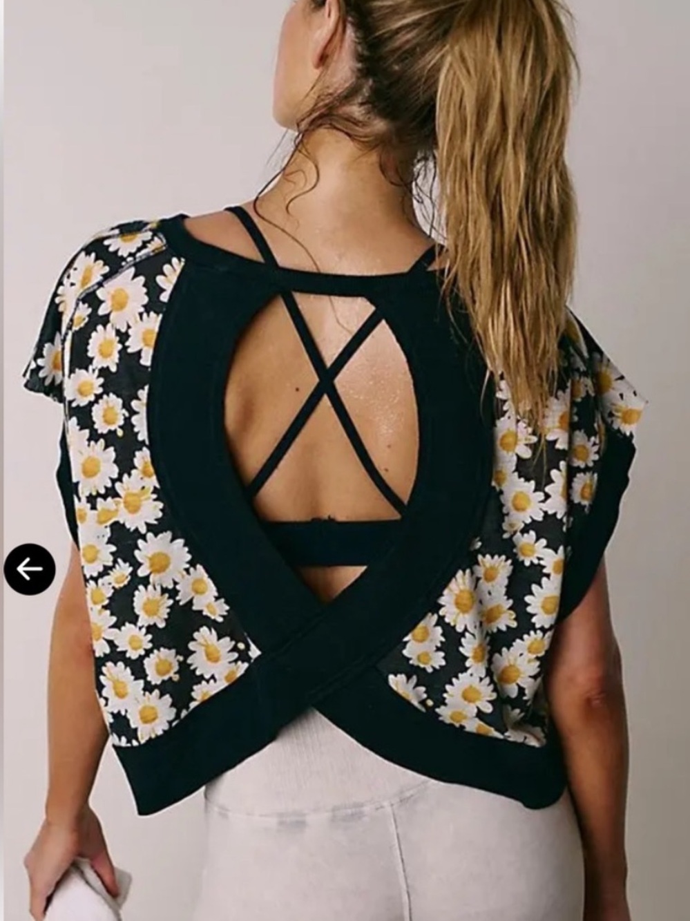 NWOT Free People “My Time” Daisy Printed Tee, XS